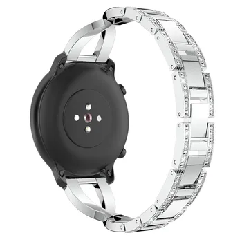Dirželiai XIAOMI Huami Amazfit VTR 42mm Smart watch Band Metalo, Kristalų Žiūrėti Riešo Dirželiai Amazfit GTS Watchband Apyrankė