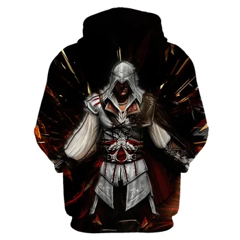 Assassin ' s Creed Anime Hoodie Hoodies Vyrų Palaidinukė Ištaigingas Dėvėti Mados Demon Slayer 3D Streetwear Vyrų Drabužiai.