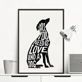 Šiaurės Minimalistinio Abstrakčiai Šunų, Elnių Plakatas italų Kurtas Sienos Meno Tapybos Drobės Spausdinti Nuotraukas Kambarį Namų Dekoro