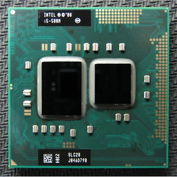 Originalus INTEL I5 580m I5-580m Dual Core 2.66 GHz L3 3M PGA 988 CPU Procesoriaus darbas su HM55