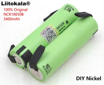 2VNT liitokala naujas originalus 18650 NCR18650B Li-ion baterija 3.7 V 3400 mAh baterijos nikelio 