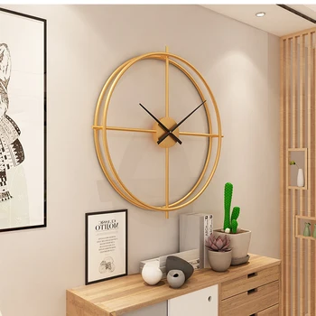 60cm Didelis Silent Sieninis Laikrodis Modernus Dizainas, Laikrodžiai, Aukso, Juoda, Namų Dekoro Tarnyba Europos Stiliaus Kabo Sienos Žiūrėti Laikrodžiai meno