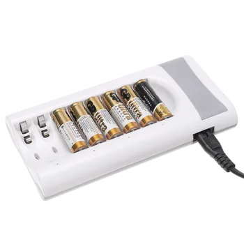 8 Uostus, AA, AAA, Įkraunama Baterija, Įkroviklis, USB Kroviklis Dokas Smart Protingas Mūro Įkrovimo Kroviklis, skirtas Ni-MH Ni-Cd AA/AAA