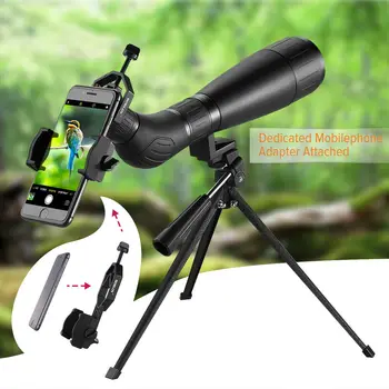 BOBLOV B60HD 20-60X60 Spotting scope Vandeniui BAK4 Prizmė + Telefono Kalno su Trikojo Šaudymo