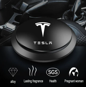 Automobilių Oro Gaiviklis už Tesla Model 3 X S Y Auto Natūralių Kvepalų Turėtojas pirminių Kietųjų Kvepalų NSO Formos Oro Kvapas Aromaterapija