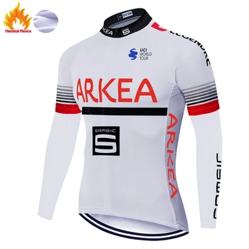 2020 m. dviračių džersis žiemos KOMANDOS ARKEA uniforme ciclismo hombre jersey ciclismo dviračių žiemos vilnos ilgomis rankovėmis Dviračių džersis