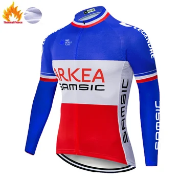 2020 m. dviračių džersis žiemos KOMANDOS ARKEA uniforme ciclismo hombre jersey ciclismo dviračių žiemos vilnos ilgomis rankovėmis Dviračių džersis