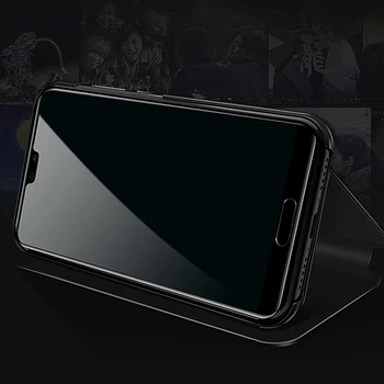 Už Asus Zenfone 6 ZS630KL Atveju Prabanga Apversti Stovėti vaizdo Veidrodėlis Atveju Zenfone6 Dangtelio Apsauginis Odinis dėklas skirtas Asus I01WD 6.4 colių