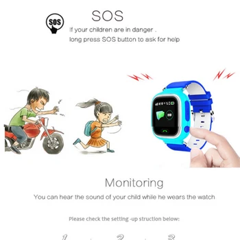 Q90 GPS Vaikas Smart Žiūrėti Kūdikių Anti-lost Laikrodis SOS Skambučio Vieta Prietaiso Tracker Smartwatch