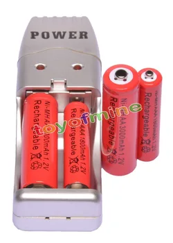 2/4/8/16/24pcs AA 3000mAh + AAA 1800mAh 1.2 V Raudonos Spalvos daugkartinio Įkrovimo Baterija+ 2A 3A Baterija USB Įkroviklis