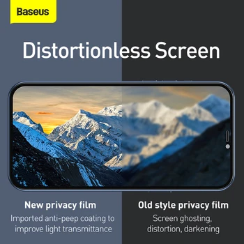 Baseus 2vnt 0,3 mm Grūdintas Stiklas iPhone 12 Pro Max Ultra Plonas Pilnas draudimas Screen Protector, iPhone, 12 Mini Stiklo Plėvelės