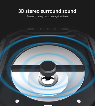 LED Portable Bluetooth Speaker Belaidžio Boom Box žemų dažnių garsiakalbis Heavy Bass Bevielio Lauko Su Mikrofonu