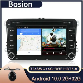 Bosion Automobilio Multimedijos grotuvas, 2 Din Car DVD VW/Volkswagen/Golf/Polo/Tiguan/Passat/b7/b6/SEAT/leon/Skoda/Octavia Radijo, GPS DAB
