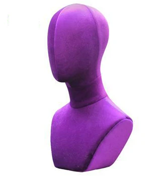 Prabanga Moterų Abstrakčiai Manekeno Galva Ekrane, Skrybėlės Perukas Šalikai Headscarves Karoliai Insertable Adata Putų Medžiaga Aksomo Audinys