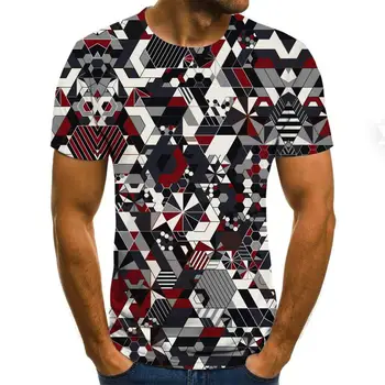 Europos ir Amerikos stiliaus asmenybės line art 3D skaitmeninis spausdinimas vyrų ir moterų vasaros trumparankoviai marškinėliai