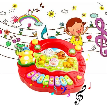 Baby Vaikų Muzikinio Ugdymo Fortepijono Gyvūnų Ūkio Vystymosi Muzikos Žaislai