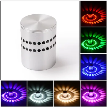 3W RGB Spiralės LED Siena Sconce Lubų Šviesos Takas, Kambarys Veranda, Baras, Viešbutis Patalpų Apšvietimas Spalvinga Lazdelė Lempos KTV Namų Puošybai