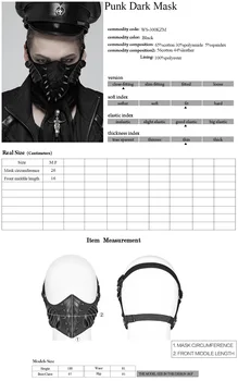 PUNKRAVE Vyrų Punk Aštrių Kūgio formos Nagai Kaukė Etapo Rezultatus Šalies Kaukė Cosplay Halloween Mask