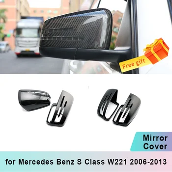 Mercedes Benz S Class W221 2006 2007 2008 2009 2010 2011 2012 2013 Anglies Pluošto modelio Automobilio galinio vaizdo Veidrodėlio Dangtelį Kepurės