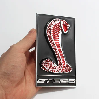 1 VNT 3D Metalo Priekiniai Kobra GT350 Grotelės Logotipas Ženklelis Automobilių Lipdukai Shelby Mustang GT350 F150 Ecosport Mondeo Automobilių Stilius