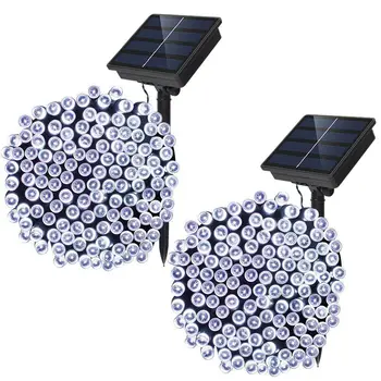 100 200 500 LED Saulės Energijos Pasakų Žibintai String Sodo Lauko Šalis, Vestuvės, Kalėdos Lempos 10m/20m/50m