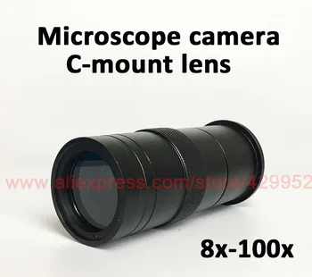 Efix 8-100X CCD Pramonės Skaitmeninis Mikroskopas su Kamera, C-Mount Stiklo Objektyvo Priartinimas 25mm Aukščio Zoom Okuliaro