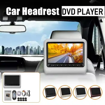 Nemokamas pristatymas 9 colių automobilinis pagalvėlės DVD grotuvas su USB/SD,Laikiklis,HDMI,32 bitų Žaidimas,IR,FM siųstuvas,HD ekranas,pastatytas garsiakalbis