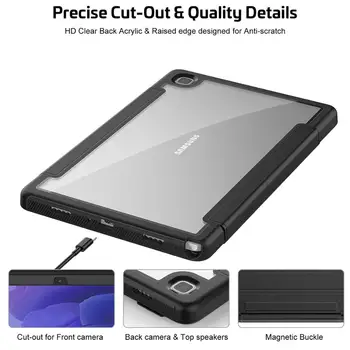 Magnetinio PU Odos Flip Cover For Samsung Galaxy Tab A7 10.4 SM-T500 SM-T505 Atveju, atsparus smūgiams Šarvai Smart Miego Pabusti Tablet Atveju