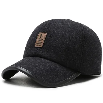 [NORTHWOOD] Prekės ženklo Vyrų Beisbolo kepuraitę Juoda Žiemos kepurė Su Ausų Atvartais Gorras Para Hombre Šiltas Tirštėti Snapback Dangteliai, Lauko