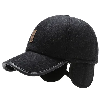 [NORTHWOOD] Prekės ženklo Vyrų Beisbolo kepuraitę Juoda Žiemos kepurė Su Ausų Atvartais Gorras Para Hombre Šiltas Tirštėti Snapback Dangteliai, Lauko
