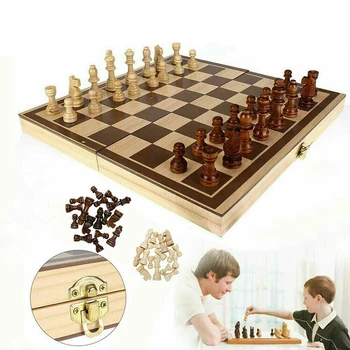 Didelės Magnetinės Medinės Sulankstomos Šachmatų Rinkinį Veltiniai Žaidimo Lentos Interjero Saugojimo Suaugusiems, Vaikams, Dovanų Šeimos Žaidimas Šachmatų Lenta Lauko Žaidimas