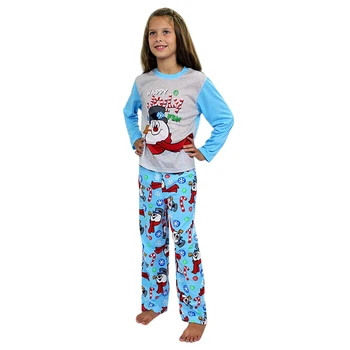 2vnt Kalėdų Tėvų-Vaikų Pižama Nustatyti Spausdinami Apvalios Kaklo, ilgomis Rankovėmis Kelnės Sleepwear Pižamos Casual Drabužių, Namų Kostiumas