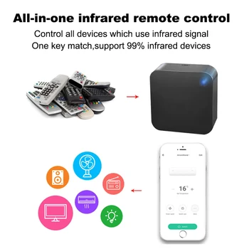 Tuya Smart Bevielis WiFi-infraraudonųjų SPINDULIŲ Nuotolinio valdymo pultelis Tuya Smart Home Gyvenimo APP WiFi Spindulių Nuotolinio Oro Kondicionierius, TV, WiFi-IR Remote