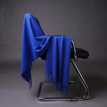 Moterų mėlyną kašmyras shaw kašmyro šalikai su kutas lady žiemą šiltas šalikas aukštos kokybės moteriška šalis, lauke didelis šalikas