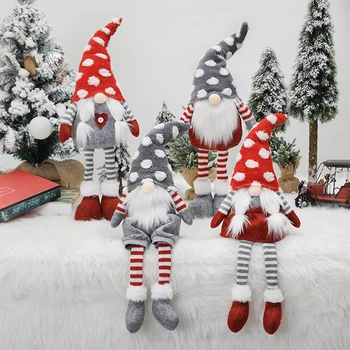 4Pcs/Maišas/Raudona Ir Balta Dryžuotas Beveidis Lėlės/Šiaurės Vėjo Miškų Vyras Papuošalai/Kalėdų Lėlės, Papuošalai/Kalėdų Dekoracijos