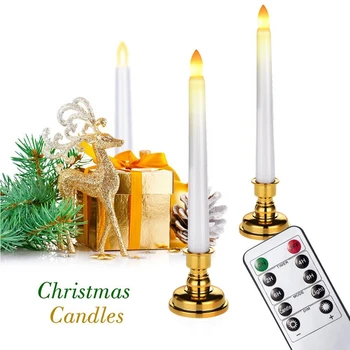 6 Pack Langą Žvakės su Nuotolinio valdymo Laikmačiai Mirgėjimas Flameless Led Elektros Žvakių Šviesos Žvakių Laikikliai su Nuimamais