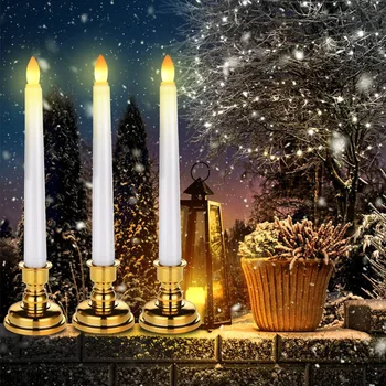 6 Pack Langą Žvakės su Nuotolinio valdymo Laikmačiai Mirgėjimas Flameless Led Elektros Žvakių Šviesos Žvakių Laikikliai su Nuimamais