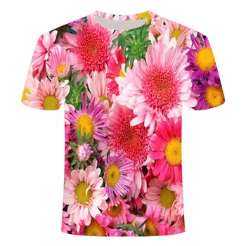 2020 m., T-marškinėliai, vyriški Vasaros T-shirt Įdomus Rožių Gėlių 3D T-shirt Kinų Stiliaus marškinėliai Streetwear Grafinis T-shirt vyriški T-shirt
