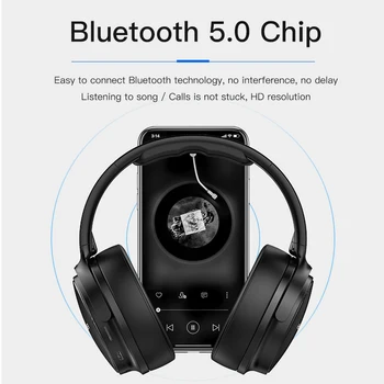 AWEI Biudžeto Bluetooth V5.0 Gaming Ausinių Laidinio Belaidė Stereofoninė laisvų Rankų įranga laisvų Rankų įrangos AAC Triukšmo Panaikinimo Su Mic Paramos TFcard