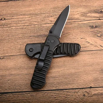 BENCHMXDE lankstymo kišenėje Lauko peilis 440 Blade black titano plieno Rankena kempingas medžioklės įrankis, survial taktinis EDC įrankis