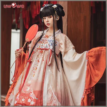 Uwowo Originalaus Dizaino Pavasario Rasos Chinoiserie Lolita Dress Moterų Princesė Dress Mergaitė Helovinas Kostiumas Mergaitei