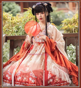 Uwowo Originalaus Dizaino Pavasario Rasos Chinoiserie Lolita Dress Moterų Princesė Dress Mergaitė Helovinas Kostiumas Mergaitei