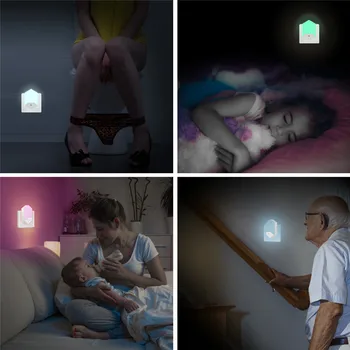 Nuotolinio Valdymo RGB 16 Spalvų LED Naktinis Apšvietimas Pritemdomi ES, JAV, UK Plug naktinė lempa Lempos Kūdikių, Vaikų Kambarys, Miegamajame sienos Lempos