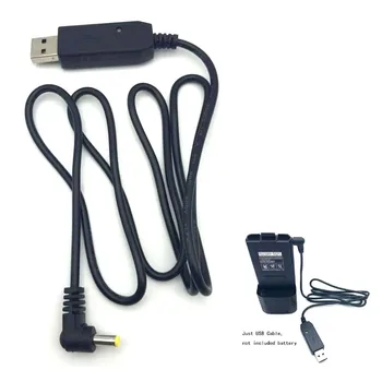 USB Įkroviklis Įkrovimo Kabelis BaoFeng UV5RE UV-5R 3800mAh Pailginti Baterijos UV-82 BF-F8HP UV-82HP UV-5X3 UV-S9 Radijo Walkie Talkie
