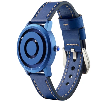 EUTOUR Magnetinio Laikrodžiai Vyrams Naujas Dizainas Royal Blue Black Metalo Magnetas Karoliukai Žiūrėti vyriški Laisvalaikio Kvarco Žiūrėti Kūrybos vyriški Žiūrėti