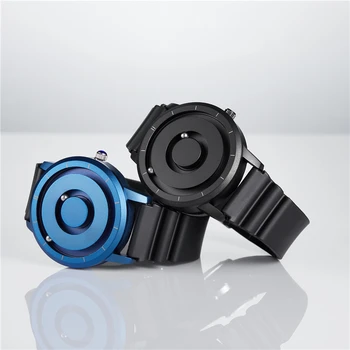 EUTOUR Magnetinio Laikrodžiai Vyrams Naujas Dizainas Royal Blue Black Metalo Magnetas Karoliukai Žiūrėti vyriški Laisvalaikio Kvarco Žiūrėti Kūrybos vyriški Žiūrėti