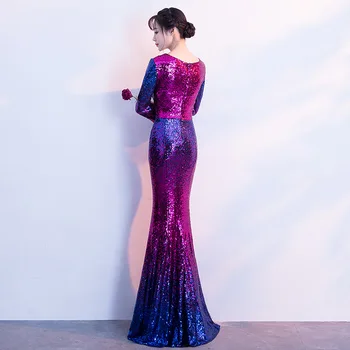 Suknelės moteris vakarėlis Blizgučiais V-Kaklo, Grindų Ilgio vakarinės suknelės ilgai prom dresses
