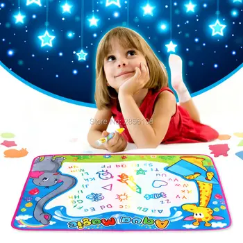 72x52cm Vaikai Vandens Piešimo, Tapybos, Rašymo Žaislai aqua Doodle magnetinė piešimo lenta Magija Rašikliai su 8Pcs modelio Švietimo Žaislai