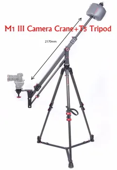 IFOOTAGE M1-III mini Kamera Strėlės Kranas, Anglies Pluošto Vamzdis + Aliuminio Kojos IFOOTAGE Laukinių Bulių T5 Profesionali Vaizdo Kamera, Trikojis