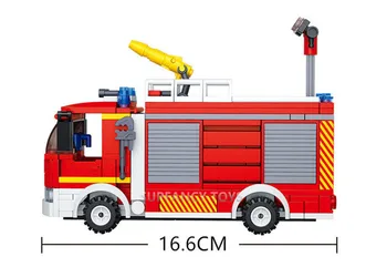 343Pcs Miesto Vandens Bakas Fire Truck Automobilių Statyba Blokai, Rinkiniai Rinkinį Technic 